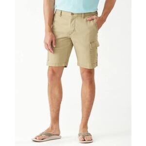 NWT Tommy Bahama Men's Size 50 Regular Coastal Key Cargo Shorts 10" Stone Khaki